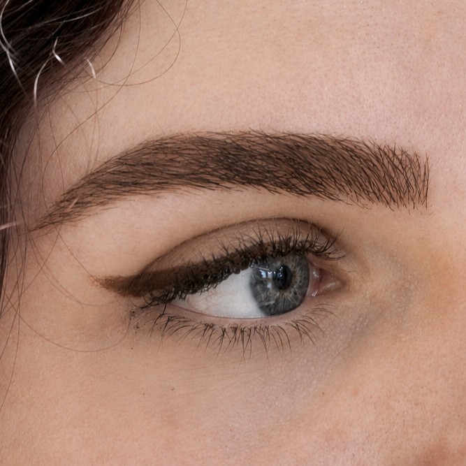 Nano brows and eyebrow shaping sample by Mari Blush in Montreal